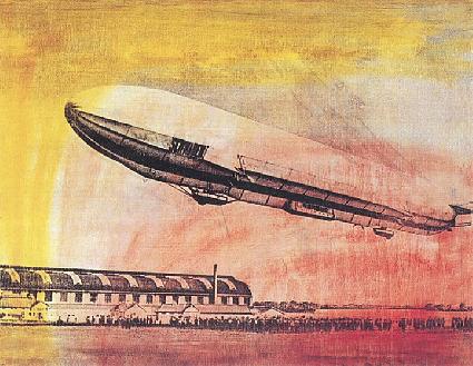 Titel: Zeppelin, um 1920; Inventarnummer: M-149